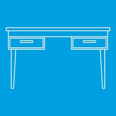 Poster - Wooden table icon outline