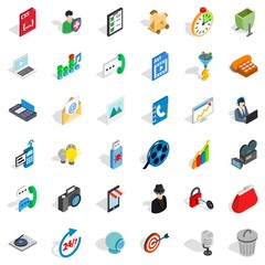 Poster - Web busket icons set, isometric style