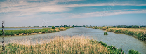 Cuadros en Lienzo Panoramic view into the Regional Park of Po River Delta