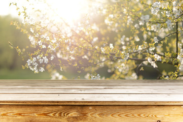 Canvas Print - Wooden table background