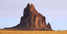 A Close Up Of Shiprock In New Mexico