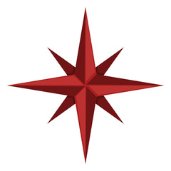 Vector Single Icon - Classic Wind Rose