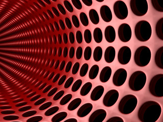 Wall Mural - red tunnel abstract architecture background