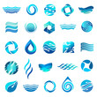 Water icon set. Vector logo design