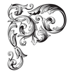 Poster - Vintage baroque ornament vector