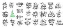 Happy New Year Celebration Holidays Hand Lettering Quotes