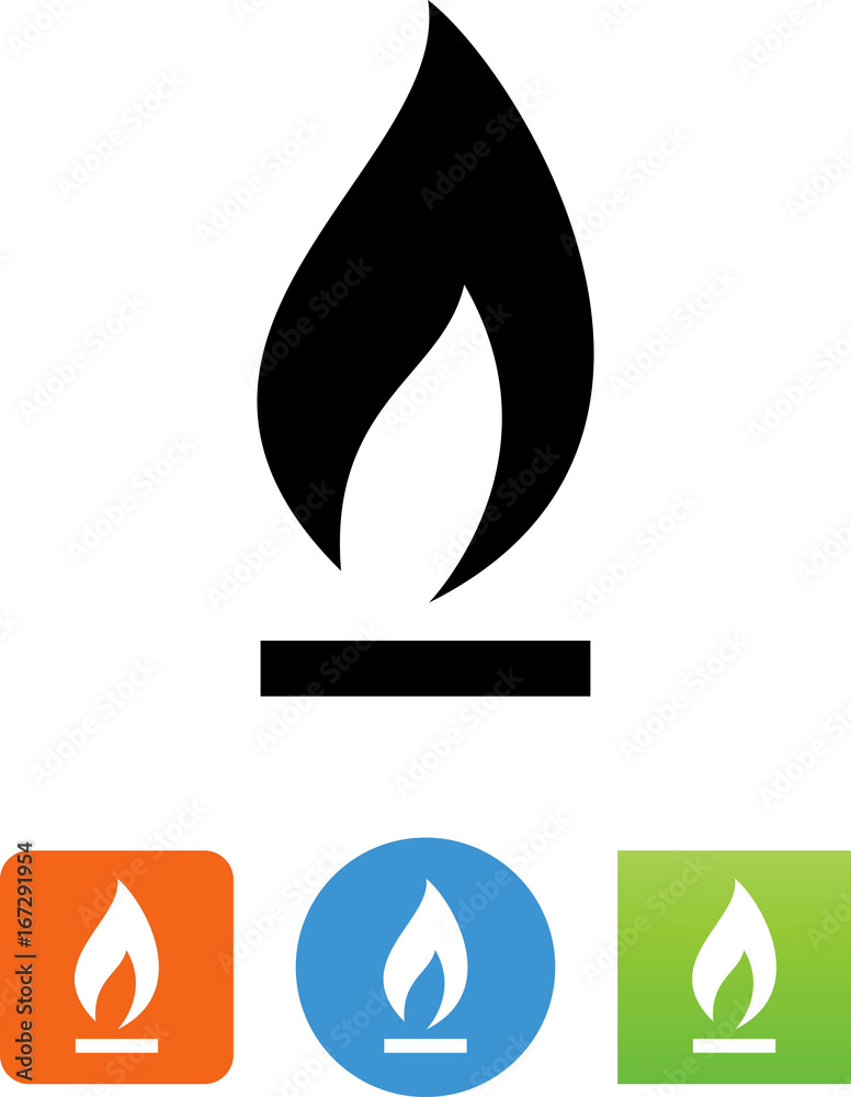Natural Gas Icon - Illustration - obrazy, fototapety, plakaty 