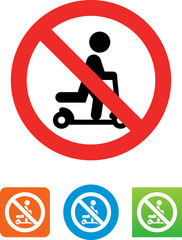 Sticker - No Scooters Icon - Illustration