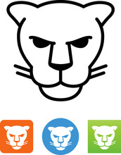Panther Face Icon - Illustration