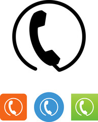 Canvas Print - Phone Cord Icon - Illustration