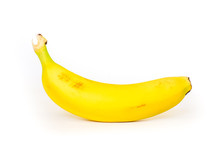 One Banana On White Background