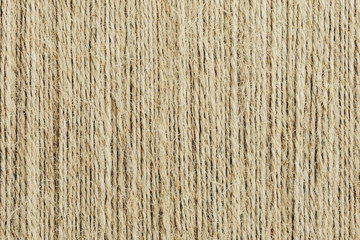 Wall Mural - Brown linen rope texture.