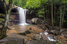 Cucumber Falls In Ohiopyle State Park In The Laurel Highlands Of Southwestern Pennsylvania