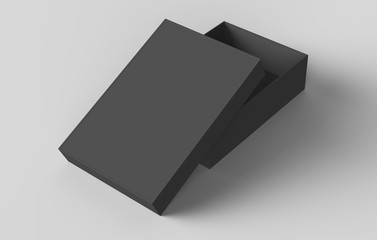 Sticker - Flat black box mockup