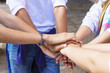 © carballo - stacked hands, friendship, fellowship and team