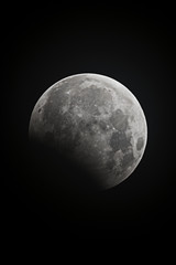 partial lunar eclipse after its maximum contact at 2.20 am from kota kinabalu, sabah on the 8th of a