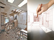 © pbombaert - Drawing and planned Renovation of a bathroom