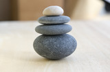 Fototapeta Desenie - Harmony and balance, four stones, grey and white