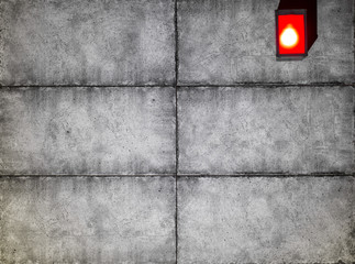 Wall Mural - Background image of a dark wall with a lamp