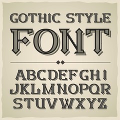 Wall Mural -  vintage label font, modern style.