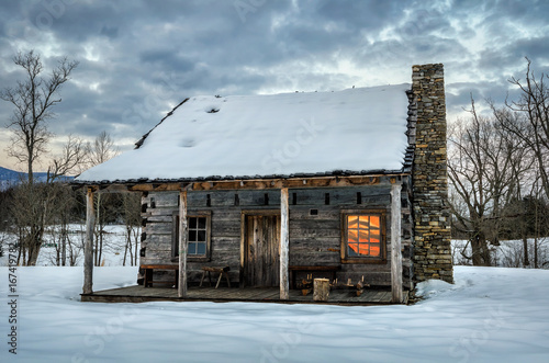 Rustic Pioneer Cabin Wilderness Road State Park Virginia Buy