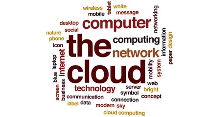 Canvas Print - The cloud animated word cloud, text design animation.