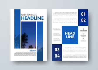 Poster - Design flyer with square and rectangular shapes for the photo
