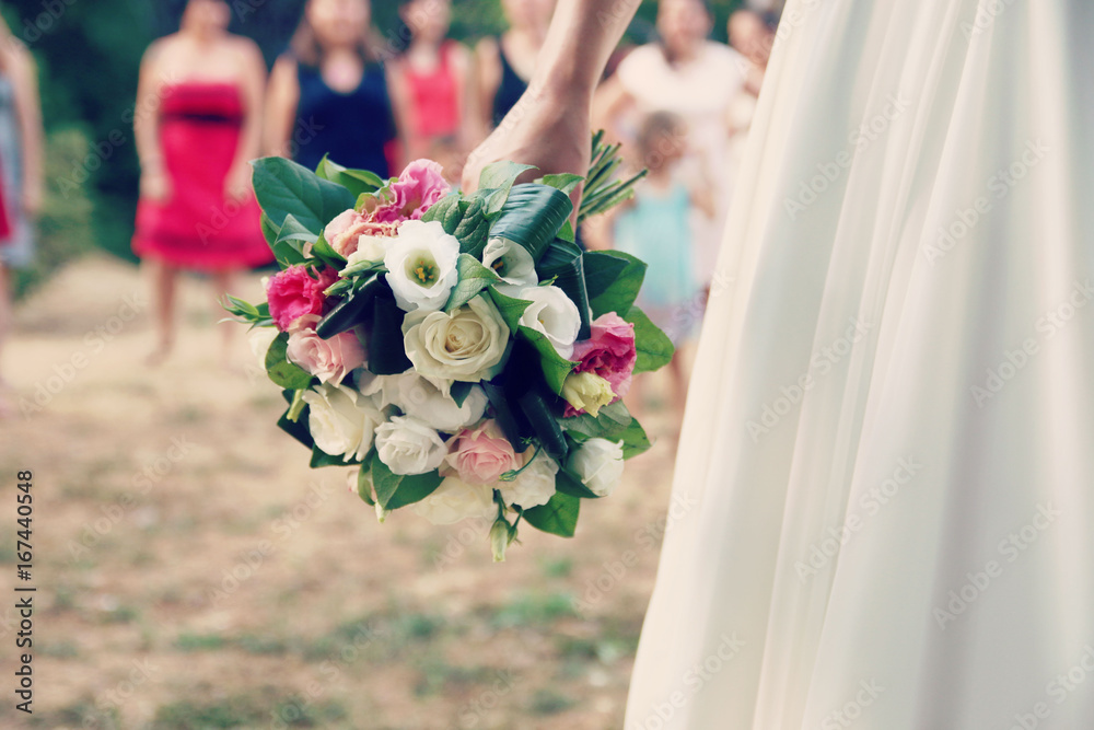 Photo Art Print Gros Plan Dune Mariée En Robe De Mariage