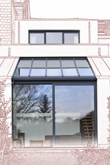 Poster - Drawing and planned Renovation of a part from old house