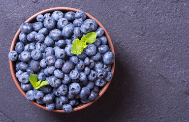 Wall Mural - Blueberry in bowl