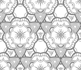 Aufkleber - Seamless Abstract Hand Drawn Vector Pattern