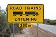 Road Trains entering, Western Australia 
