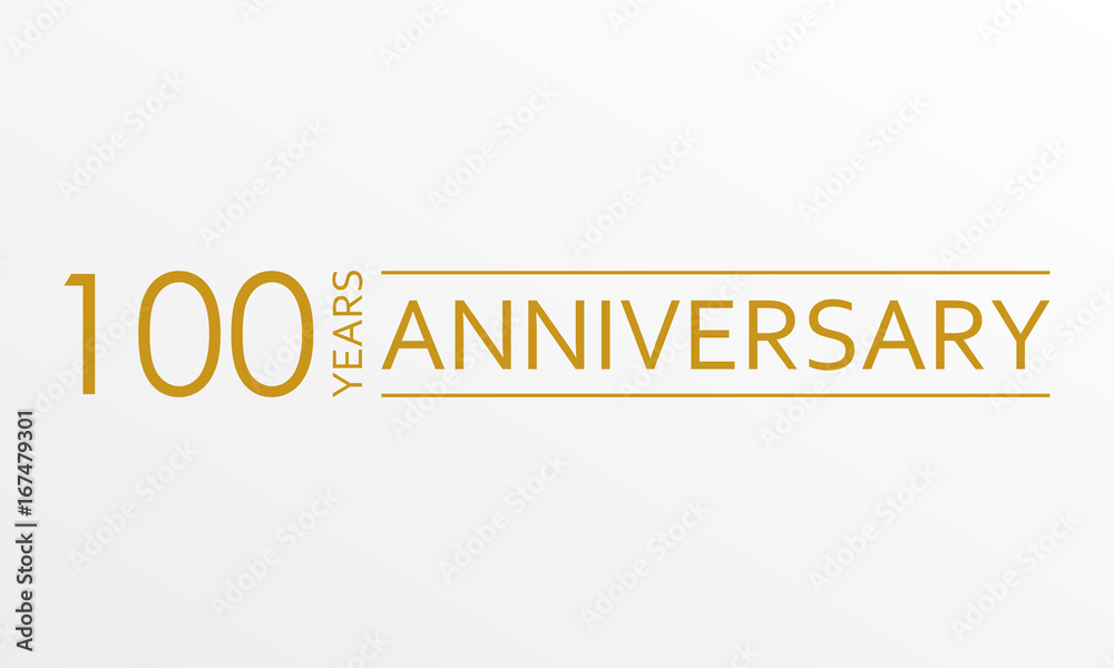 100 years anniversary emblem. Anniversary icon or label. 100 years ...