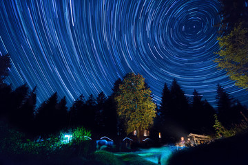 Startrails Black Forest