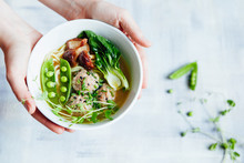 Meatball Soup In Miso Broth