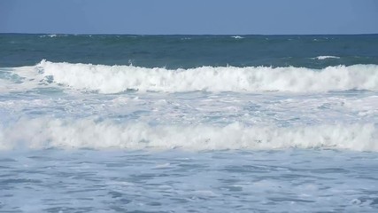 Wall Mural - Video of Sand Atlantic Beach with ocean surf