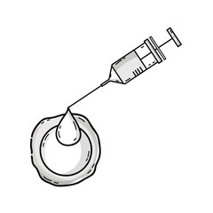 line syringe artificial insemination and biology fertilization