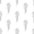 © josephine_art - Leaves seamless pattern background. Template for a business card, banner, poster, notebook, invitation with modern hand drawn leaves