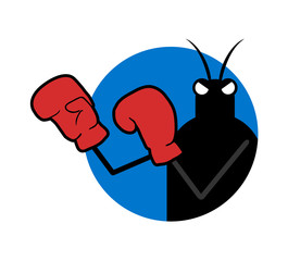 Poster - Boxer insect illustration