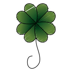 saint patrick clover icon vector illustration design