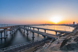 Fototapeta Na sufit - Dalian Cross-Sea Bridge at dusk.