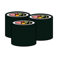 Canvas Print - sushi japanese food icon vector illustration design