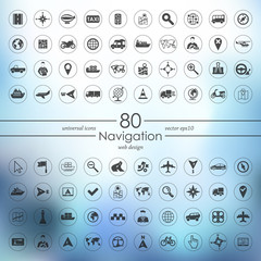 Wall Mural - Set of navigation icons