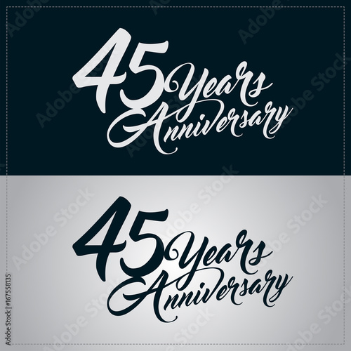 Photographie 45 years anniversary celebration logotype