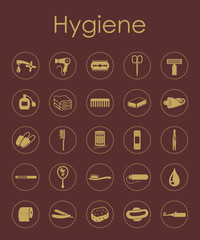 Wall Mural - Set of hygiene simple icons