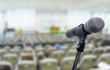 © nattanan - Microphone over the blurred business people forum Meeting Conference Training Learning Coaching Concept, Blurred background