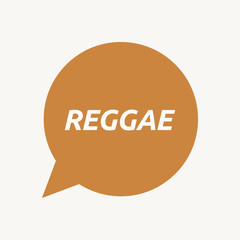 Wall Mural - Isolated speech balloon with    the text REGGAE