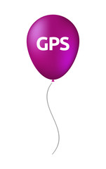 Wall Mural - Isolated balloon with  the Global Positioning System acronym GPS