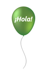 Wall Mural - Isolated balloon with  the text Hello! in spanish language