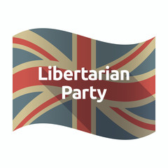 Poster - Isolated UK flag with  the text Libertarian Party